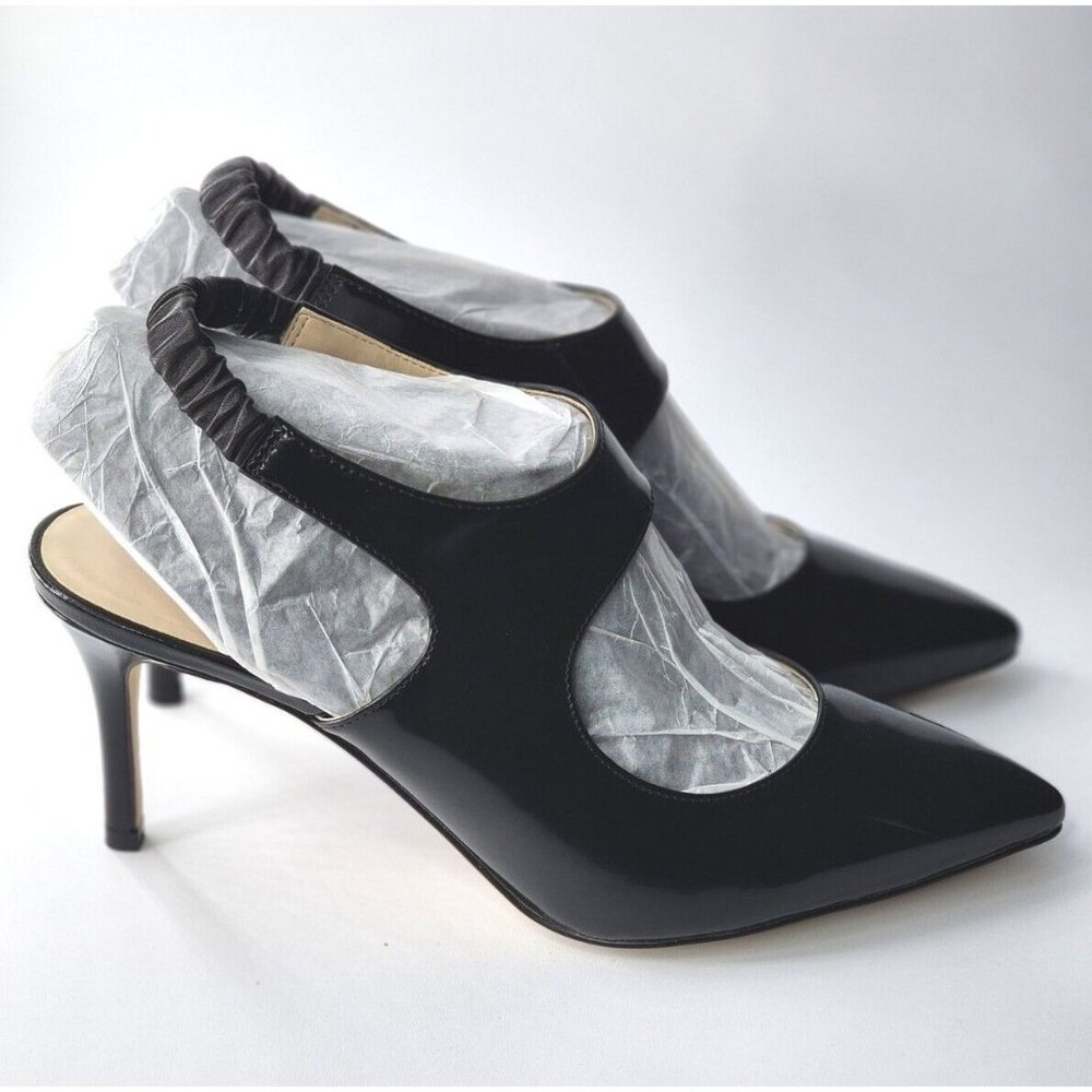 NWOB Cole Haan Womens Black Patent Slingback Pumps Size 9